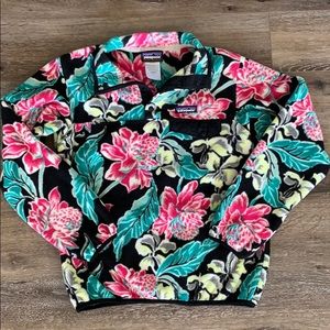 Floral Patagonia Synchilla T Snap Fleece Pullover